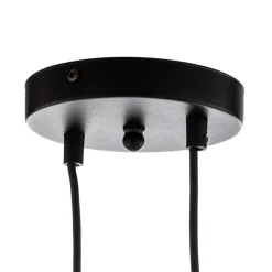 EMIBIG LIGHTING Hængelampe Glassy, 6 lyskilder, sort, ravfarvet, glas, 110 cm