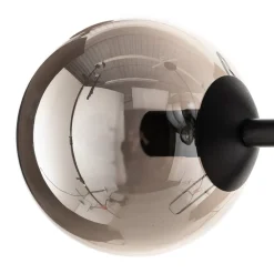 Hængelampe Glassy, 6 lyskilder, sort, grafit, glas, 110 cm^EMIBIG LIGHTING New