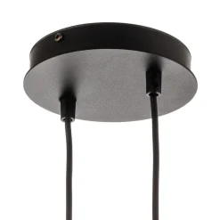 Hængelampe Glassy, 6 lyskilder, sort, grafit, glas, 110 cm^EMIBIG LIGHTING New