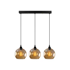 Opviq Hængelampe guld 022 3 lyskilder lineært glas Ø20cm