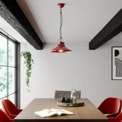 Luminex Pendellamper>Hængelampe Iron, rød