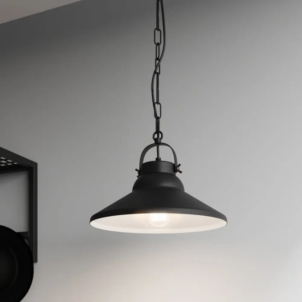 Luminex Pendellamper>Hængelampe Iron, sort/hvid