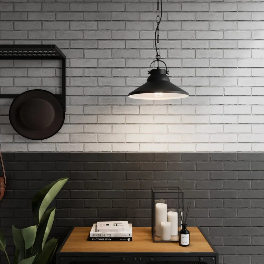 Luminex Pendellamper>Hængelampe Iron, sort/hvid