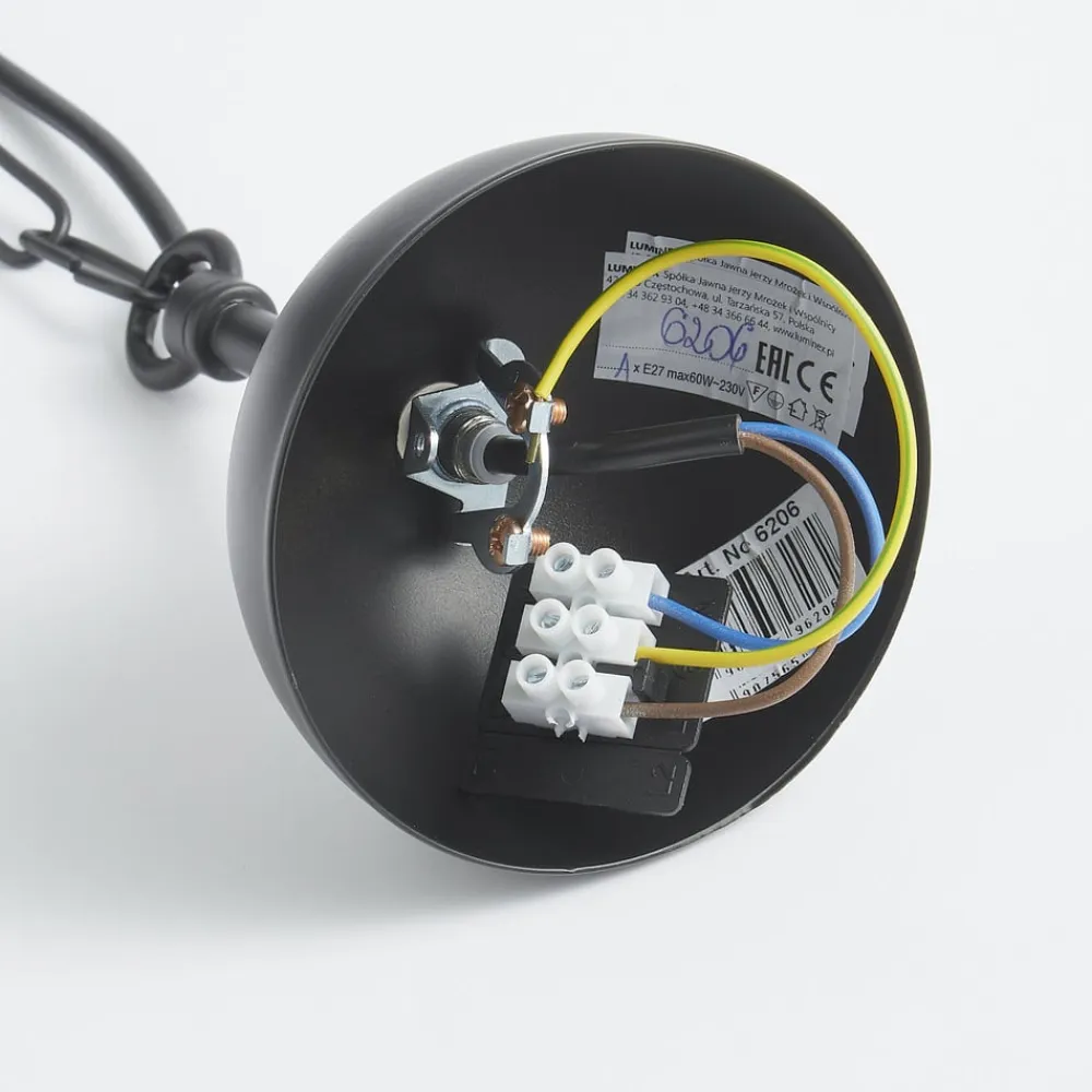 Luminex Pendellamper>Hængelampe Iron, sort/hvid