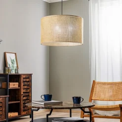 TK Lighting Hængelampe Juta, 1 lyskilde Ø 50 cm