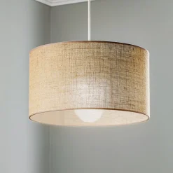 Hængelampe Jute cylinder naturbrun Ø40cm 1 lyskilde.^Duolla Online