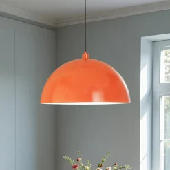 Opviq Hængelampe Kure, orange, metal, Ø 60 cm, E27