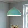 Opviq Hængelampe Kure, turkis, metal, Ø 60 cm, E27