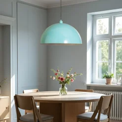 Opviq Hængelampe Kure, turkis, metal, Ø 60 cm, E27