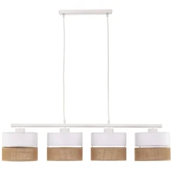 TK Lighting Hængelampe Linobianco, lineær, 4 lyskilder