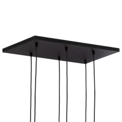 Hængelampe Marco Green, 6 lyskilder klar/grøn/brun^TK Lighting Sale