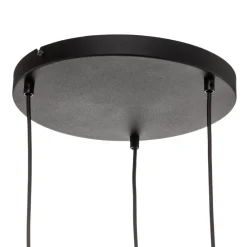 TK Lighting Hængelampe Marco Green, 3 lyskilder klar/grøn/brun