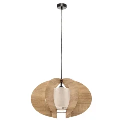 SIGMA Hængelampe Modern C M med trælameller Ø 50 cm