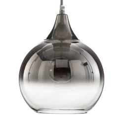 Hængelampe Monte i glas, 1 lyskilde, sølv^Eko-Light Sale