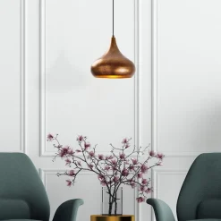 Opviq Hængelampe Muba 11550, messing brun, metal, Ø 26 cm