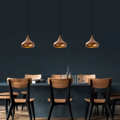 Opviq Hængelampe Muba 11550, messing brun, metal, Ø 26 cm