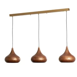 Hængelampe Muba, gammel messing, længde 120 cm, metal^Opviq Sale