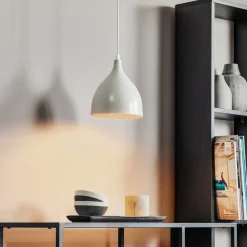 Hængelampe Nanu i metal lysegrå 1 lyskilde^Luminex Best