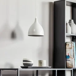 Hængelampe Nanu i metal lysegrå 1 lyskilde^Luminex Best