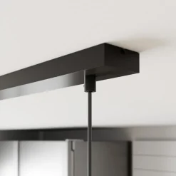 Luminex Hængelampe Noak 3-flammet lang sort/naturtræ