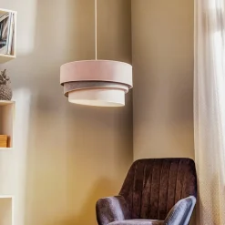 Hængelampe Pastell Trio pink/grå/lysegrå^Duolla Hot