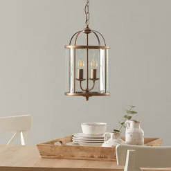 Steinhauer Gang|Pendellamper>Hængelampe Pimpernel, Ø 23 cm, bronze, klart glas