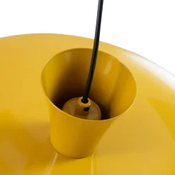 Luminex Hængelampe Plato, sennepsgul, metal, Ø 38 cm, E27