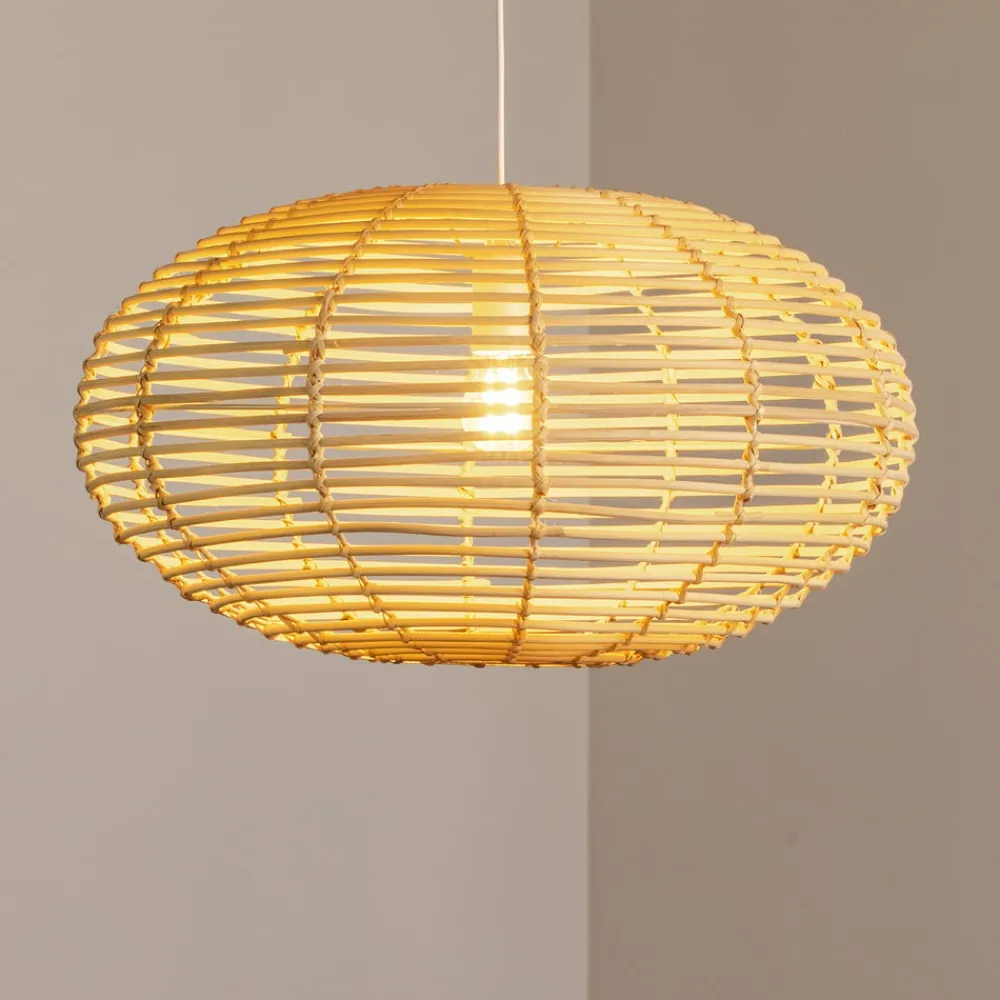 Nowodvorski Lighting Pendellamper>Hængelampe RATTAN, Ø 60 cm, naturbrun, rattan, E27