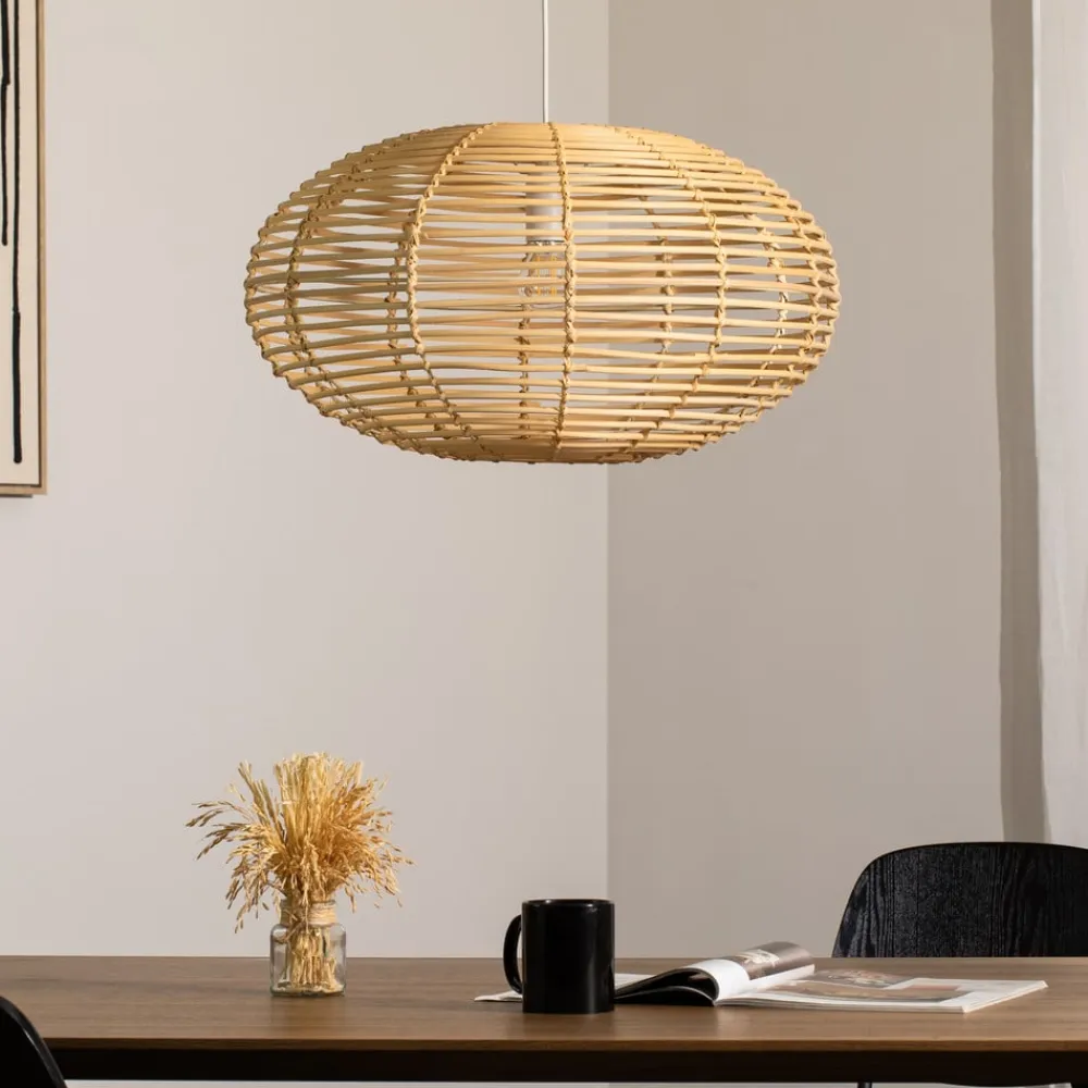 Nowodvorski Lighting Pendellamper>Hængelampe RATTAN, Ø 60 cm, naturbrun, rattan, E27