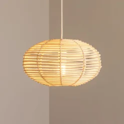 Nowodvorski Lighting Pendellamper>Hængelampe RATTAN, Ø 40 cm, naturbrun, Rattan, E27