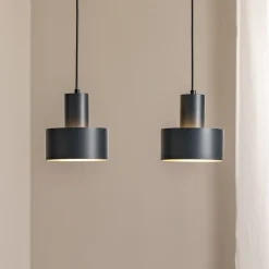 SIGMA Hængelampe Rif 2, antracit, 2 lyskilder, lineær, stål