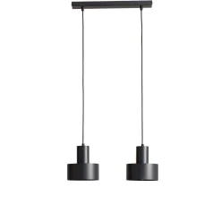 SIGMA Hængelampe Rif 2, antracit, 2 lyskilder, lineær, stål