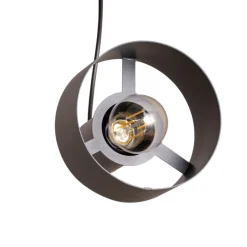 SIGMA Hængelampe Rif 2, antracit, 2 lyskilder, lineær, stål