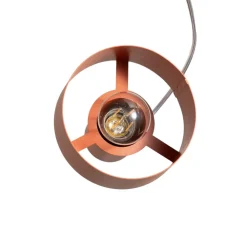 SIGMA Hængelampe Rif 3, teglrød, 3 lyskilder, lineær, stål