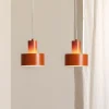 Hængelampe Rif 2, teglrød, 2 lyskilder, lineær, stål^SIGMA Online