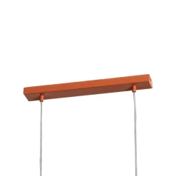 Hængelampe Rif 2, teglrød, 2 lyskilder, lineær, stål^SIGMA Online