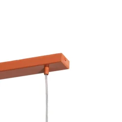 Hængelampe Rif 2, teglrød, 2 lyskilder, lineær, stål^SIGMA Online