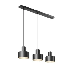 Hængelampe Rif, lineær med 3 lyskilder, sort^SIGMA Best