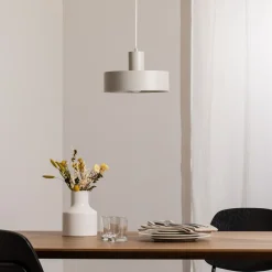 Hængelampe Rif M, taupe, 1 lyskilde, Ø 25 cm, stål^SIGMA