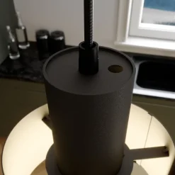 SIGMA Hængelampe Rif, rund med 3 lyskilder, sort