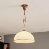 Lamkur Pendellamper>Hængelampe Roma i hvid og brun, 1 lyskilde