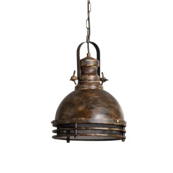 Opviq Hængelampe Saglam, 1 lyskilde, antik messing, Ø 30 cm, metal