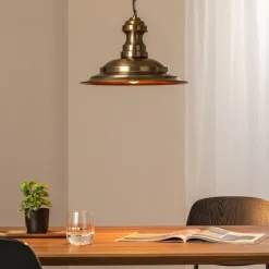 Opviq Hængelampe Sivani MR-637, antik guld, metal, Ø 39 cm