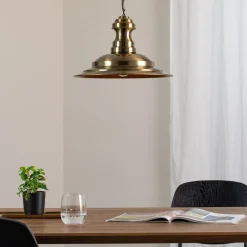 Opviq Hængelampe Sivani MR-637, antik guld, metal, Ø 39 cm