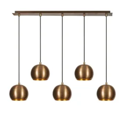 Hængelampe Sivani MR-1000, antik guld, jern, 5 lyskilder^Opviq Hot