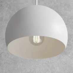 Luminex Hængelampe Sool, hvid, Ø 15 cm, metal