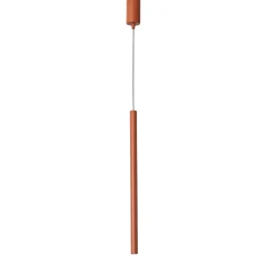 SIGMA Hængelampe Sopel 1, teglrød, 1 lyskilde, stål, Ø 5 cm