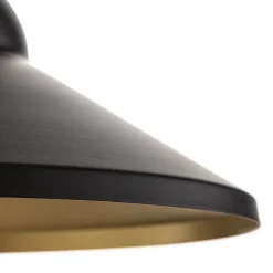 Hængelampe Taft med skærm i sort og guld^Luminex Hot