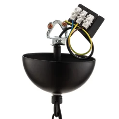 Hængelampe Taft med skærm i sort og guld^Luminex Hot