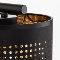 TK Lighting Hængelampe Tago, 4 lyskilder, sort/guld